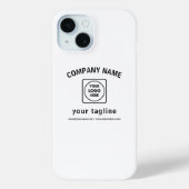 Retro-Modern Custom Logo Black White iphone case (Rückseite)