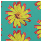 Retro Modern Daisy Floral Stoff (Nahaufnahme)