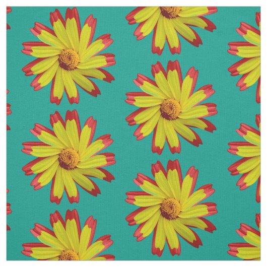 Retro Modern Daisy Floral Stoff (Muster)