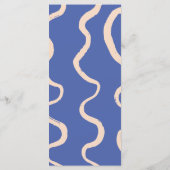 Retro Modern Dark Blue Beige "Let's Eat!" Wedding Menükarte (Rückseite)