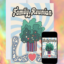 Retro Modern Family Wiedersehen Einladung