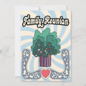 Retro Modern Family Wiedersehen Einladung (Vorderseite)