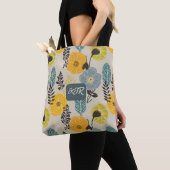 Retro Modern Floral on Gray Tasche (Von Nahem)
