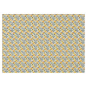 Retro Modern Floral on Gray Tischdecke (Vorderseite (Horizontal))