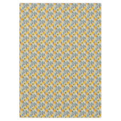 Retro Modern Floral on Gray Tischdecke (Vorderseite)