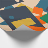 Retro Modern Geometric Dot Patchwork Abstrakt Geschenkpapier (Ecke)