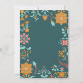 Retro Modern Green Frohe Weihnachtskarte Einladung (Rückseite)