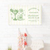 Retro Modern Green & Yellow Bachelorette Weekend Banner (Insitu)