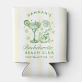 Retro Modern Green & Yellow Bachelorette Weekend Dosenkühler (Rückseite)