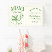 Retro Modern Green & Yellow Miami Bach Party Banner (Insitu)