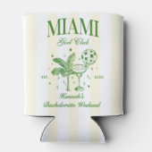 Retro Modern Green & Yellow Miami Bach Party Dosenkühler (Rückseite)