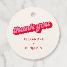 Retro Modern Groovy Bold Pink Red Custom