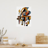 Retro-Modern-Jazz-Plakat Poster (Küche)