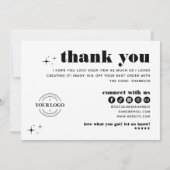 Retro Modern Juwelenpflege Danke Firmenlogo Einladung (Rückseite)