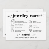 Retro Modern Juwelenpflege Danke Firmenlogo Einladung (Vorne/Hinten)