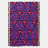 Retro Modern Magenta Electric Bloom Throw Blanket Decke (Vorderseite Vertikal)
