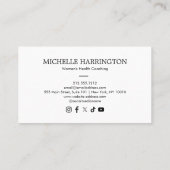 Retro Modern Meditative Grace Yoga, Life Coach Visitenkarte (Rückseite)