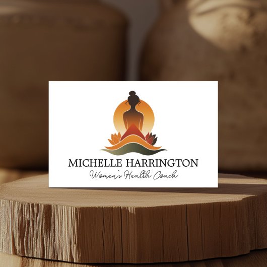 Retro Modern Meditative Grace Yoga, Life Coach Visitenkarte