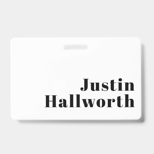 Retro Modern Minimal Name oder Geschäftsvorlage Ausweis (Vorderseite)