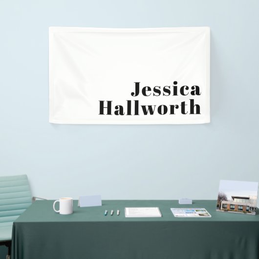 Retro Modern Minimal Name oder Geschäftsvorlage Banner (Messeveranstaltung)