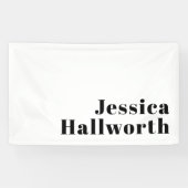 Retro Modern Minimal Name oder Geschäftsvorlage Banner (Horizontal)