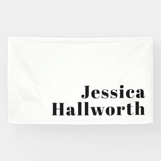 Retro Modern Minimal Name oder Geschäftsvorlage Banner (Horizontal)