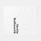 Retro Modern Minimal Name oder Geschäftsvorlage Fleecedecke (Vorderseite (Horizontal))