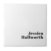 Retro Modern Minimal Name oder Geschäftsvorlage Fliese (Vorderseite)