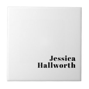 Retro Modern Minimal Name oder Geschäftsvorlage Fliese