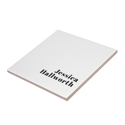 Retro Modern Minimal Name oder Geschäftsvorlage Fliese (Seite)