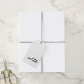 Retro Modern Minimal Name oder Geschäftsvorlage Geschenkanhänger (Mit Garn)