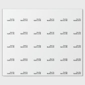 Retro Modern Minimal Name oder Geschäftsvorlage Geschenkpapier (Flach)