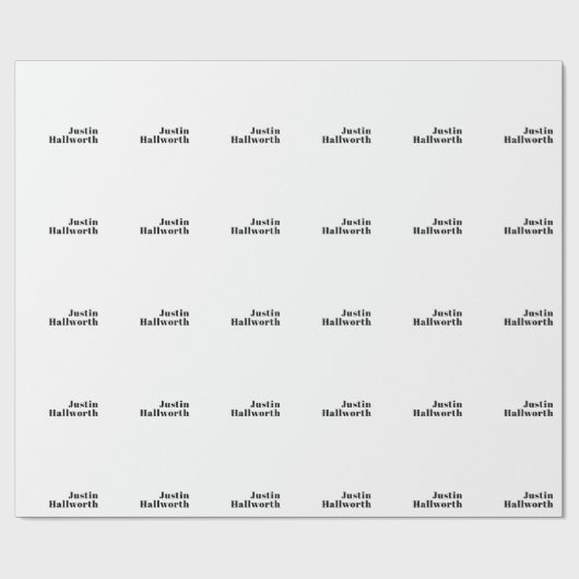 Retro Modern Minimal Name oder Geschäftsvorlage Geschenkpapier (Flach)