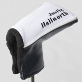 Retro Modern Minimal Name oder Geschäftsvorlage Golf Headcover (3/4 Vorderseite)