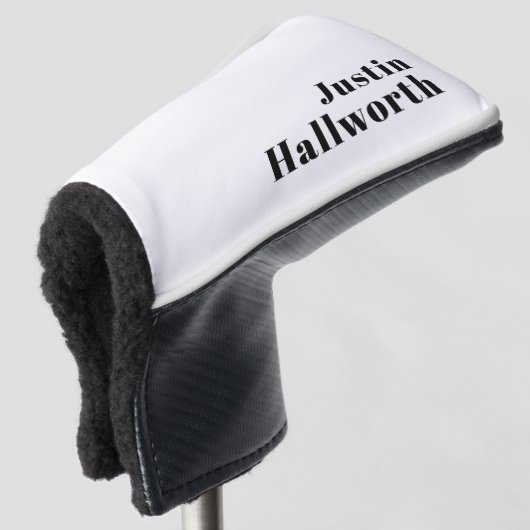 Retro Modern Minimal Name oder Geschäftsvorlage Golf Headcover (3/4 Vorderseite)