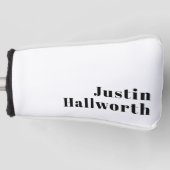 Retro Modern Minimal Name oder Geschäftsvorlage Golf Headcover (Vorderseite)