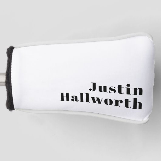 Retro Modern Minimal Name oder Geschäftsvorlage Golf Headcover (Vorderseite)