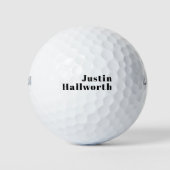 Retro Modern Minimal Name oder Geschäftsvorlage Golfball (Vorderseite)