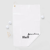 Retro Modern Minimal Name oder Geschäftsvorlage Golfhandtuch (Insitu)