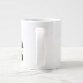 Retro Modern Minimal Name oder Geschäftsvorlage Jumbo-Tasse (Rückseite)