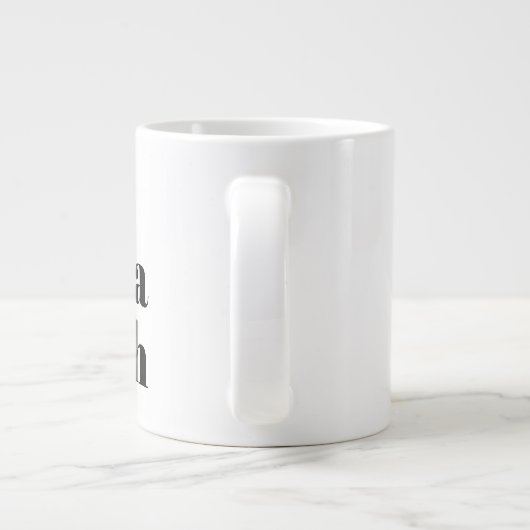 Retro Modern Minimal Name oder Geschäftsvorlage Jumbo-Tasse (Rückseite)