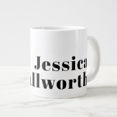 Retro Modern Minimal Name oder Geschäftsvorlage Jumbo-Tasse (Vorderseite Rechts)
