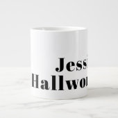 Retro Modern Minimal Name oder Geschäftsvorlage Jumbo-Tasse (Vorderseite)