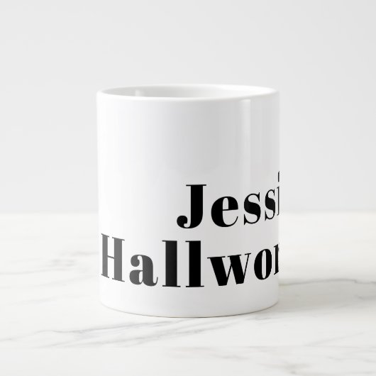 Retro Modern Minimal Name oder Geschäftsvorlage Jumbo-Tasse (Vorderseite)