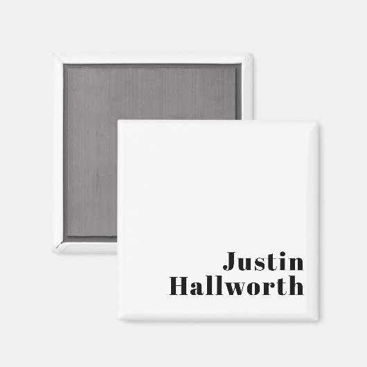 Retro Modern Minimal Name oder Geschäftsvorlage Magnet (Vorderseite/Rückseite)