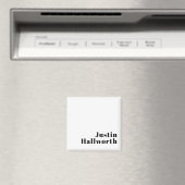 Retro Modern Minimal Name oder Geschäftsvorlage Magnet (In Situ (Geschirrspüler))