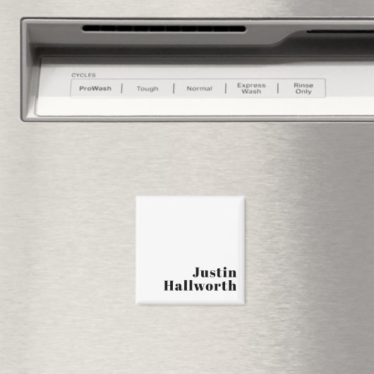 Retro Modern Minimal Name oder Geschäftsvorlage Magnet (In Situ (Geschirrspüler))