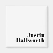 Retro Modern Minimal Name oder Geschäftsvorlage Magnet (Vorne)