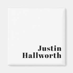 Retro Modern Minimal Name oder Geschäftsvorlage Magnet