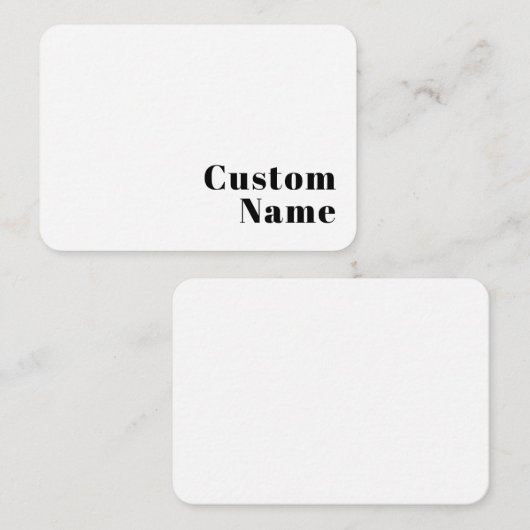 Retro Modern Minimal Name oder Geschäftsvorlage Mitteilungskarte (Vorne/Hinten)